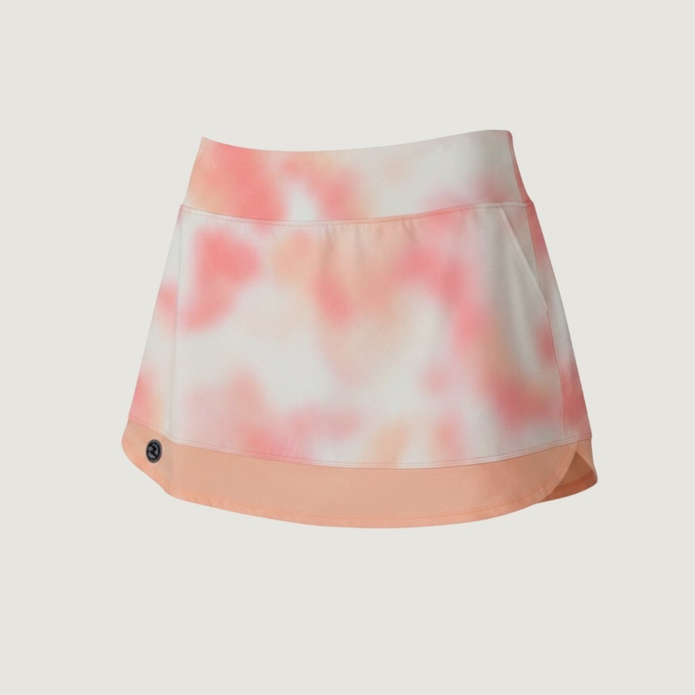 Reel Life Womens Tie Dye Active Skort Pink Orange Athletic Golf Tennis Skirt M